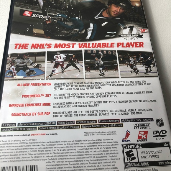 Play Station 2 , NHL 2K7 & 2K College Hoops Tested - Picture 5 of 8